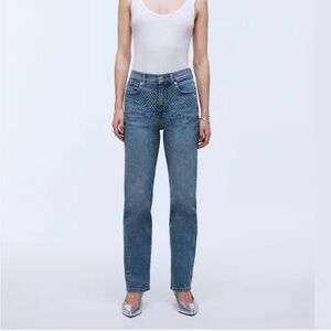 Madewell Limited Edition: The Rhinestone '90s Straight Jeans in the Enmore wash